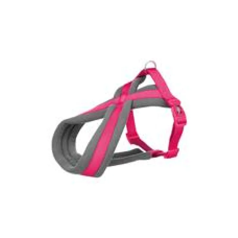 Nylonový postroj PREMIUM podšitý - fuchsie L:hruď:60-100cm/25mm