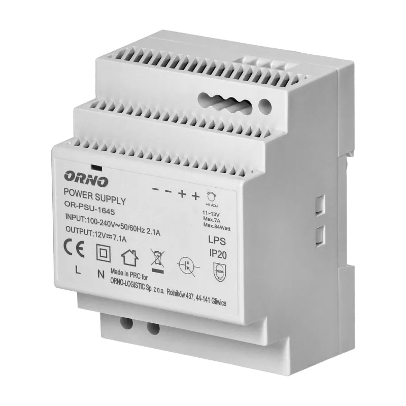ORNO Napájací zdroj na DIN lištu 12V DC 7A, 84W, 4 moduly