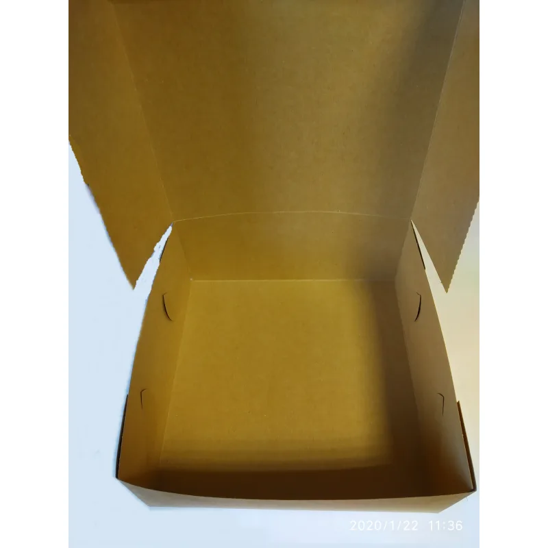 Dortová krabice kraft s motivem 22 x 22 x 9 cm [1 ks] (71705.24-E11A)