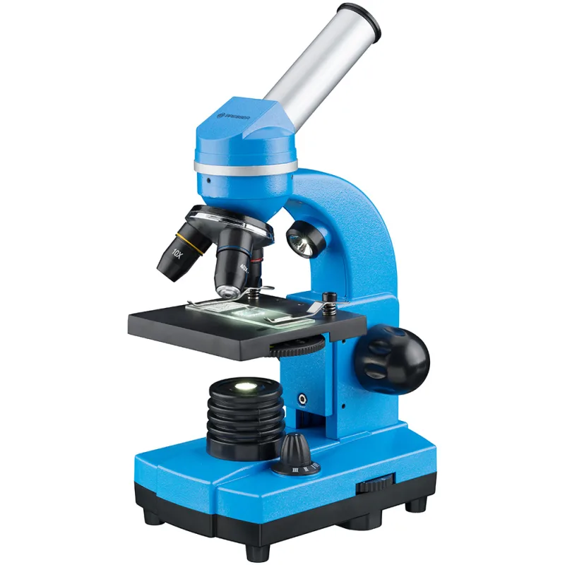Školský mikroskop Bresser Junior Student Biolux SEL 40-1600x, modrý