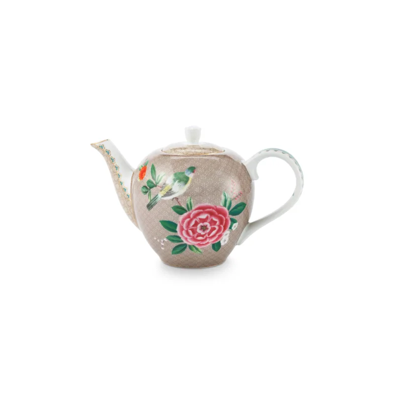 Pip Studio Blushing Birds čajová konvice 750ml, khaki