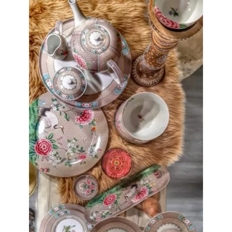 Pip Studio Blushing Birds čajová konvice 750ml, khaki