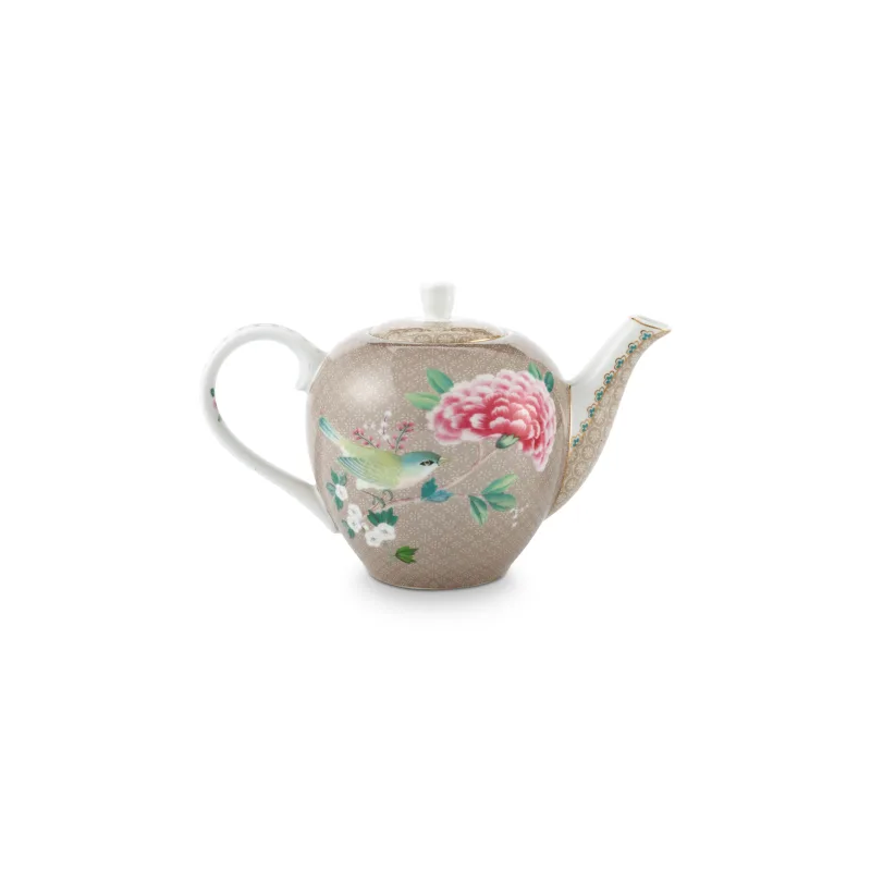 Pip Studio Blushing Birds čajová konvice 750ml, khaki