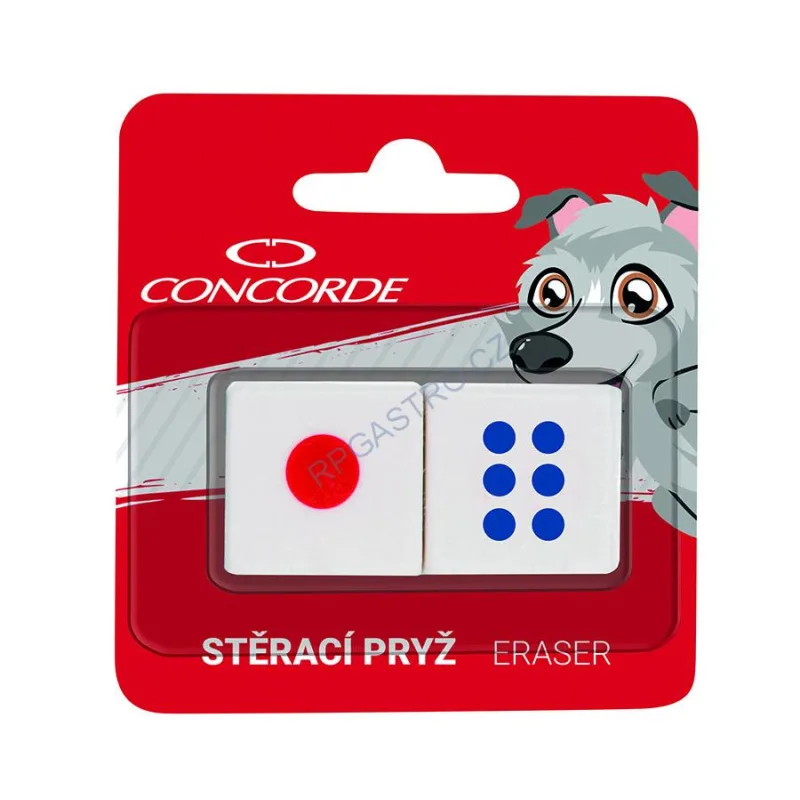Pryž CONCORDE Zvířátka bílá, žabička, 1 ks - CH1C (Guma CONCORDE Zvířátka bílá, žabička, 1 ks)