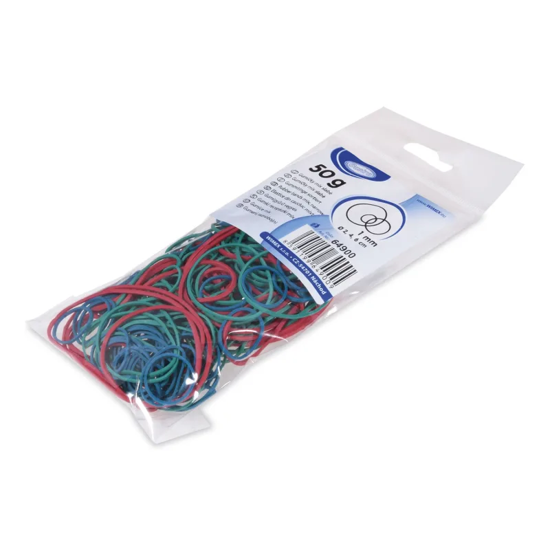 Gumičky slabé mix barev (1 mm, Ø 2, 4, 6 cm) [50 g] (64900 - 6B)