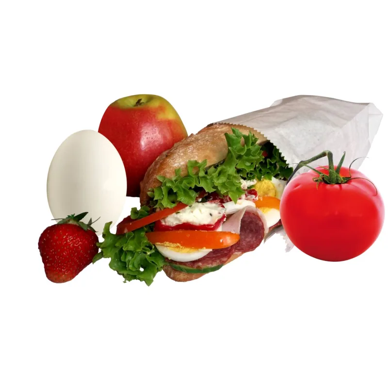 Svačinové papírové sáčky bílé 1 kg (12+5 x 24 cm) [100 ks] (65610)