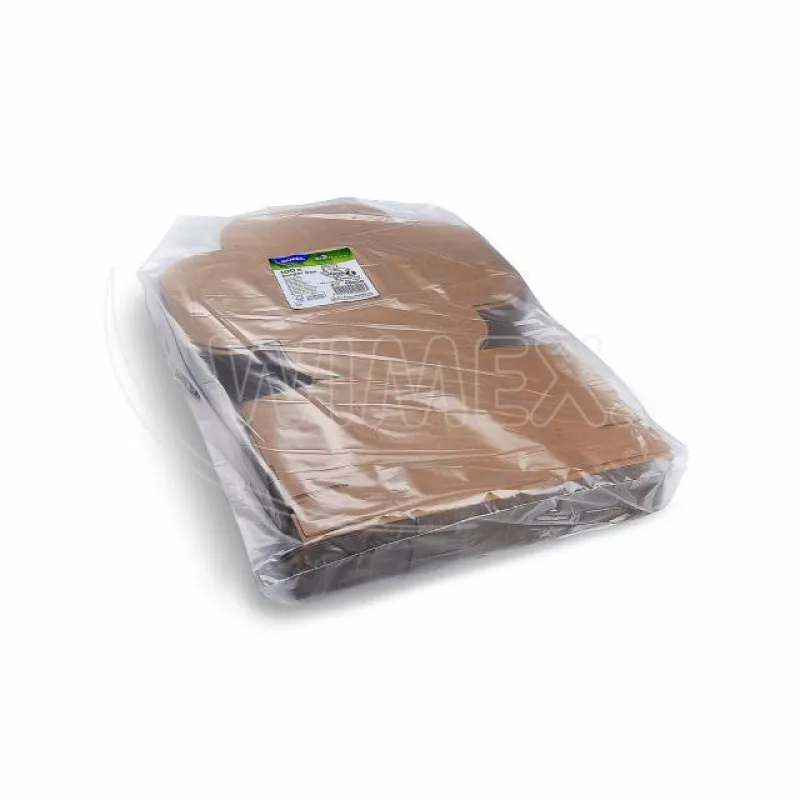 Burger box (PAP - FSC Mix) rozkládací nepromastitelný kraft 120 x 120 x 100 mm [100 ks] (48500)