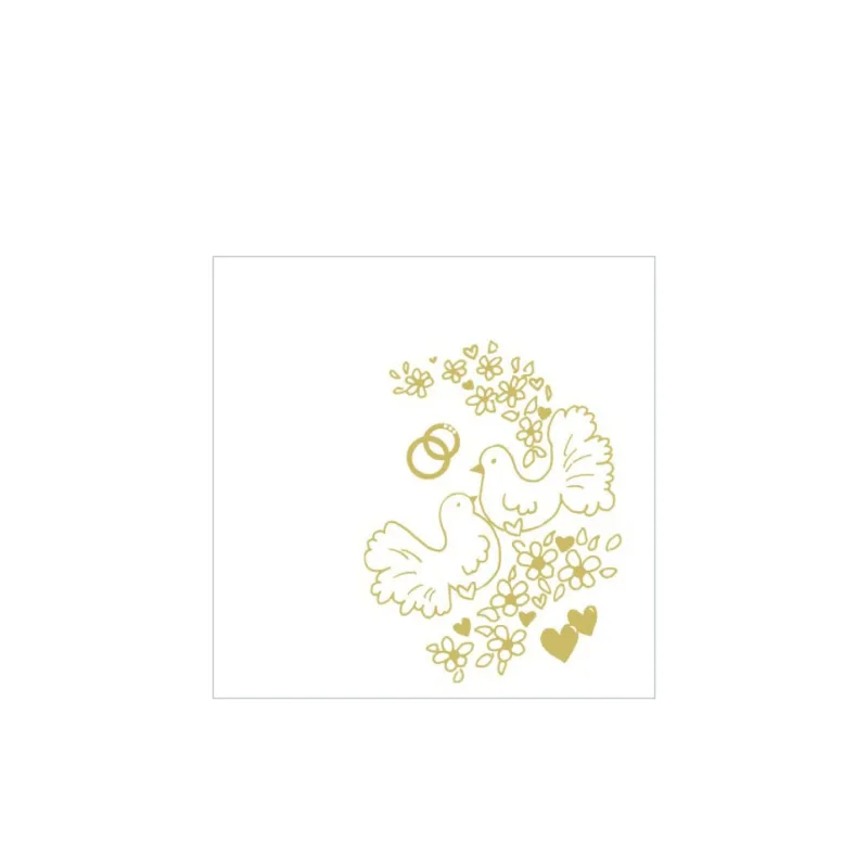 Ubrousky SVATBA z netkané textilie 40 x 40 cm [50 ks] (82103 - 5C)