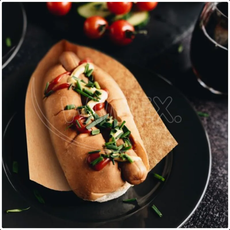 Papírové sáčky na hotdog hnědé 10 x 19 cm [500 ks] (71557)