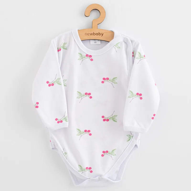 Dojčenské body celorozopínacie New Baby Classic II raspberry