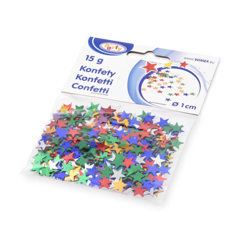 Konfety lesklé HVĚZDY barevné [15 g] (66812)