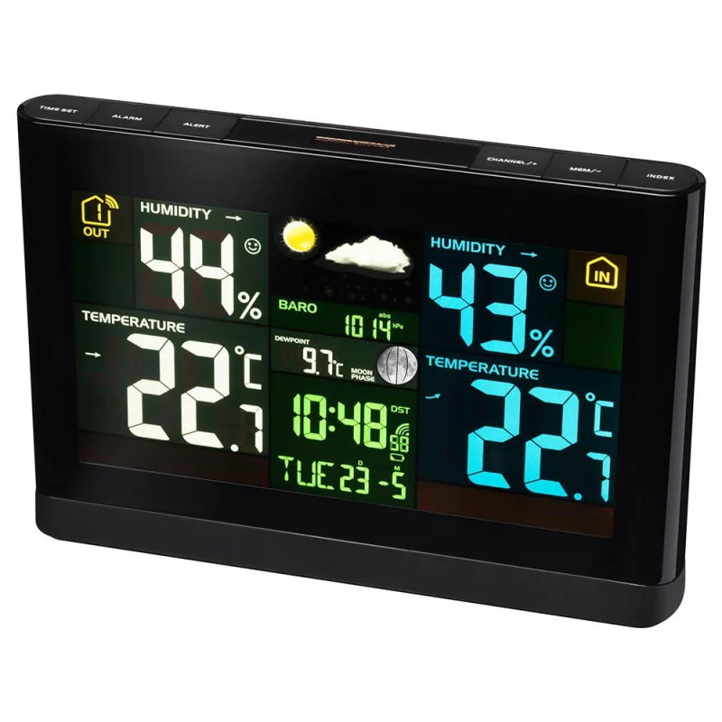 Meteostanica Bresser s farebným displejom, čierna 0643824211742