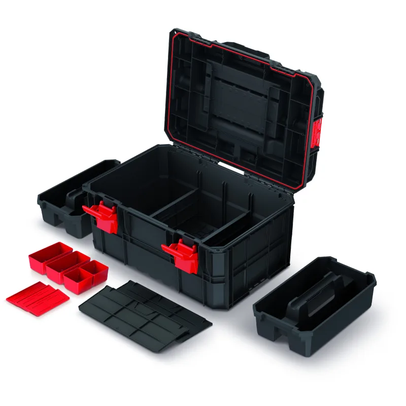 Kistenberg Kufor na náradie X BLOCK ALU LOG čierny 54,6x38,0x30,7cm organizér vo veku KXBA604030-S411