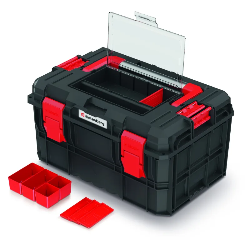 Kistenberg Kufor na náradie X BLOCK ALU LOG čierny 54,6x38,0x30,7cm organizér vo veku KXBA604030-S411