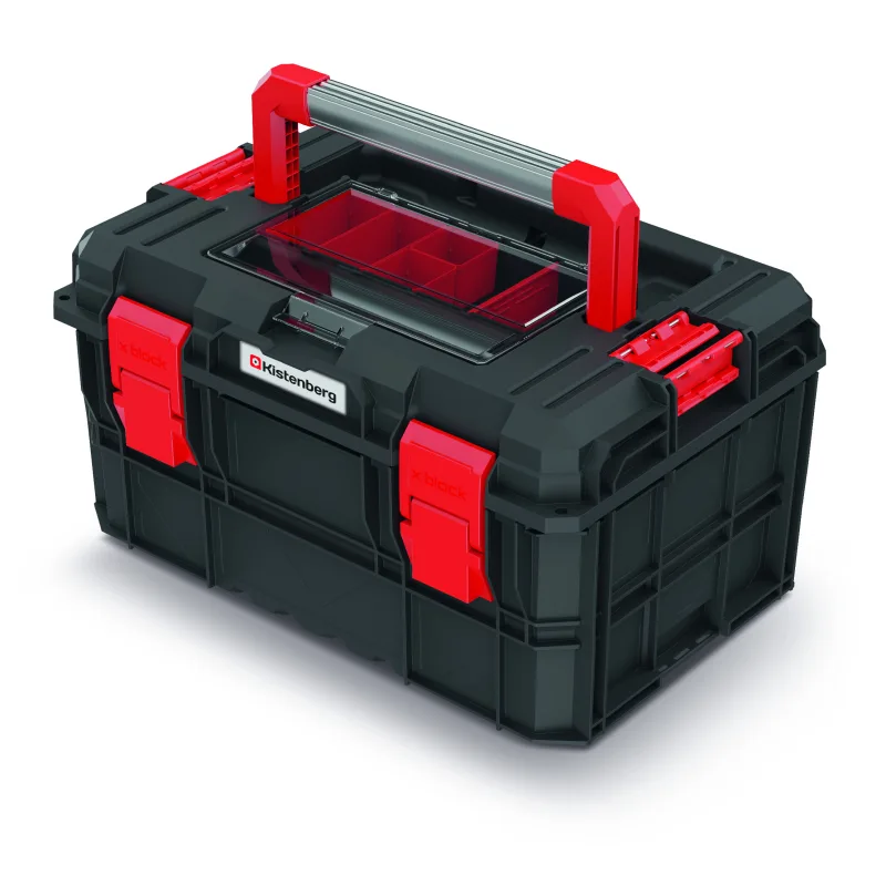 Kistenberg Kufor na náradie X BLOCK ALU LOG čierny 54,6x38,0x30,7cm organizér vo veku KXBA604030-S411