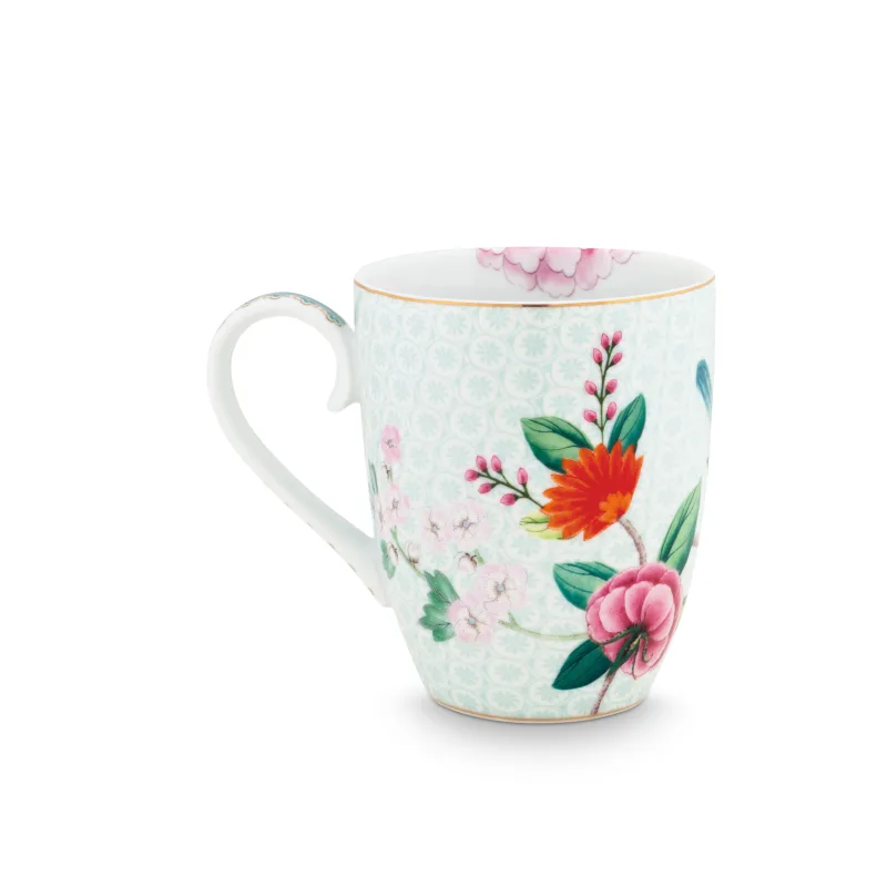 Pip Studio Blushing Birds white hrnek 350ml, bílá