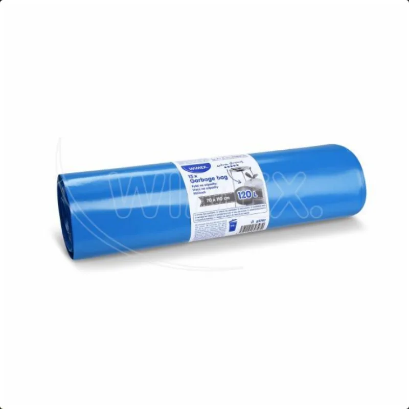 Pytle na odpadky 120 l modré 70 x 110 cm (Typ 80) [15 ks] (69797)