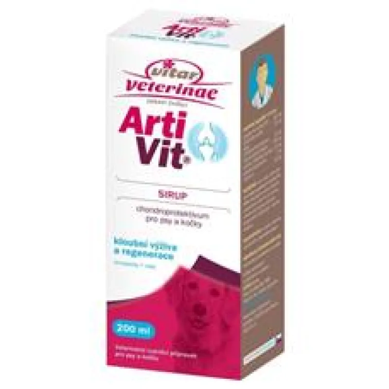 VITAR Veterinae ArtiVit Sirup 1000ml s dávkovačem + 1x 100g DentOn + 1x APORTOVACÍ MÍČEK/CESTOVNÍ MISKA ZDARMA