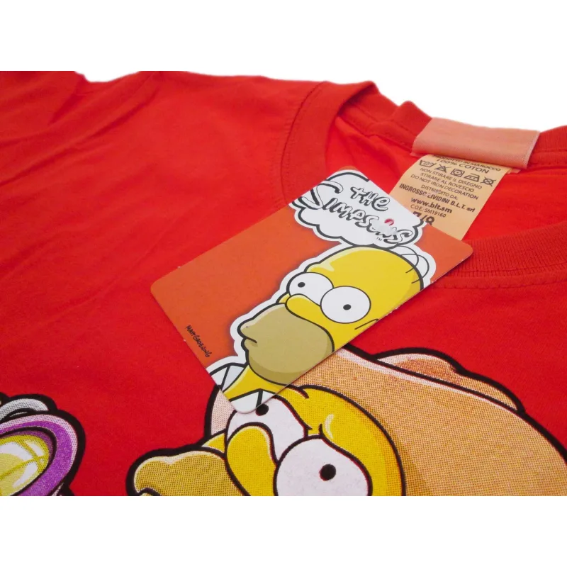 The Simpsons (Simpsonovci) Homer a Bart tričko červené detské - SKLADOM