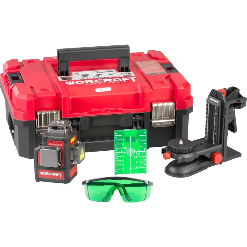 Laser Worcraft XCUBE026 ShareSYS Toolbox, 3x3D Green Beam, bez aku