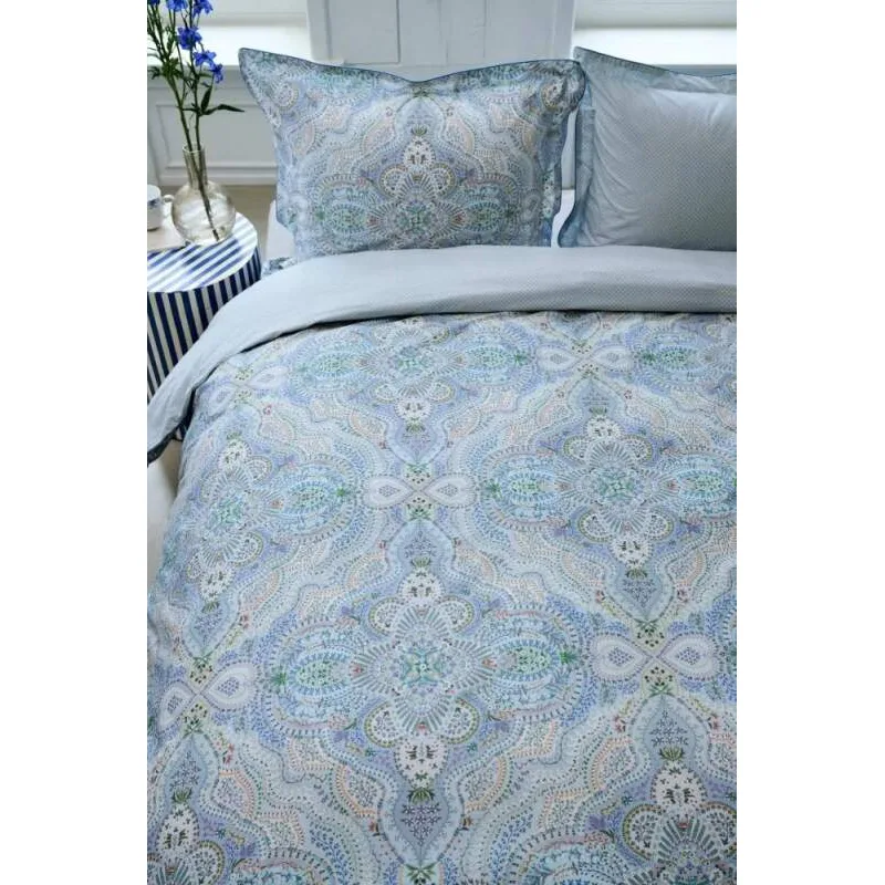Pip Studio perkálové povlečení Moon Flower světle modré 140x200 + 70x90 cm