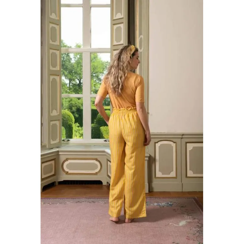 Pip Studio Tjessy tričko s krátkým rukávem Sumo Stripe, žluté