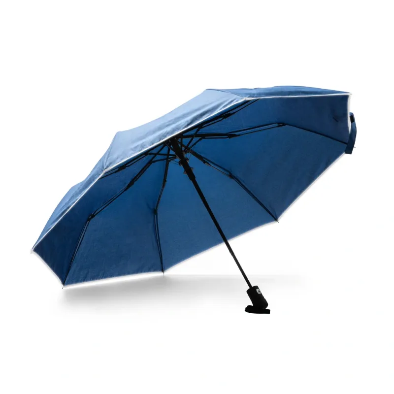 Gor Factory NIKOL 1159 Skladací dáždnik s reflexnými prúžkami Blue