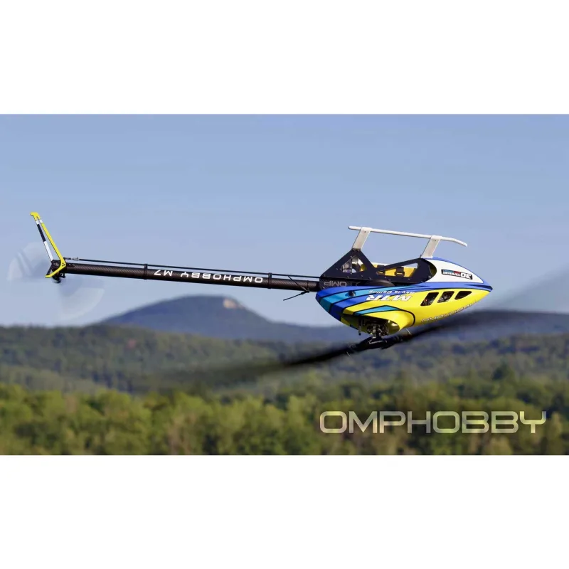 OMP M7R kits+blade+motor+ESC+Bt modul-žlutá