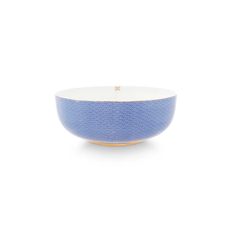 Pip Studio Royal Yerseke Wave miska Ø23cm, modro-bílá