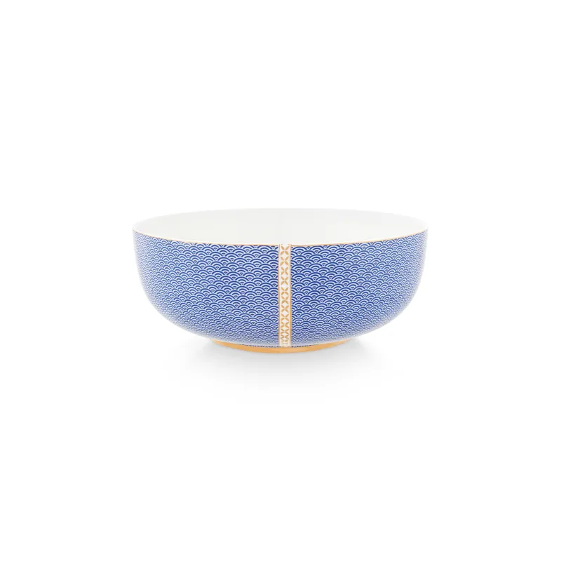 Pip Studio Royal Yerseke Wave miska Ø23cm, modro-bílá