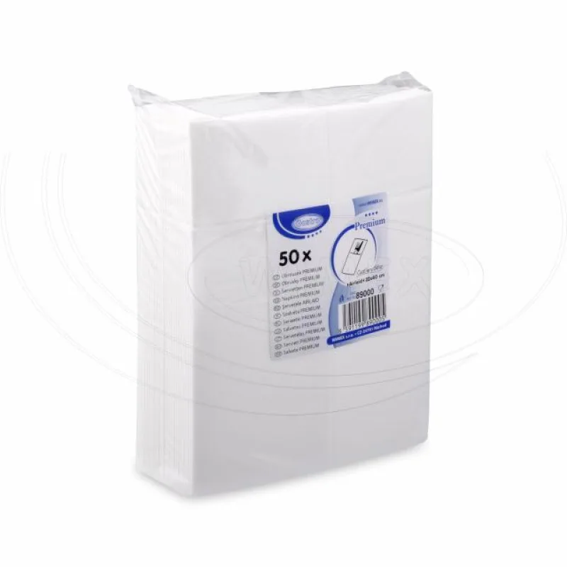 Ubrousky PREMIUM 32 x 40 cm "CutleryStar" (kapsy na příbor) bílé [50 ks] (89000)