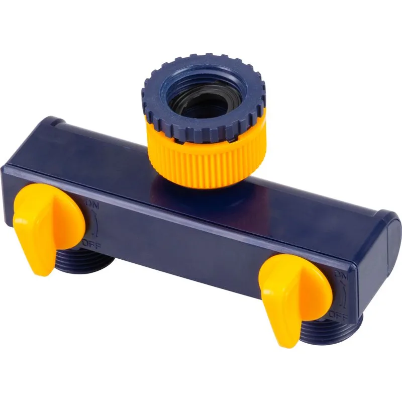 Rozbočovač DY8003, 2-way spojka, záhradný, s ventilmi