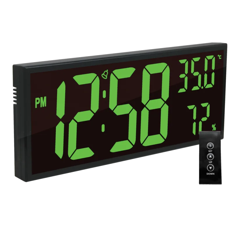JVD Digitální černé hodiny s LED podsvícením zelené číslice JVD DH309.3