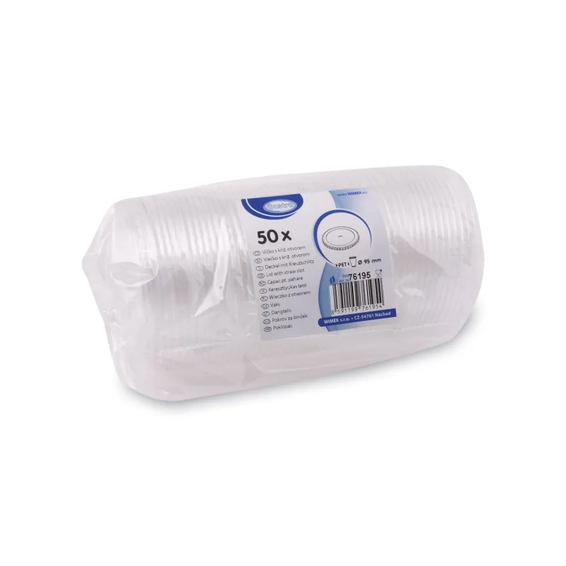 Víčko s křížovým otvorem pro kelímky PET Ø 95 mm [50 ks] (76195 - E64)