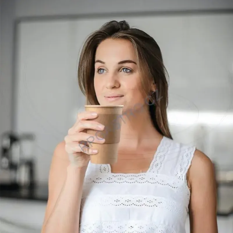 Manžeta papírová, hnědá pro kelímky Ø 80 mm [100 ks] (76480)