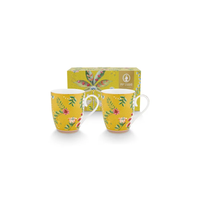 Pip Studio La Majorelle sada 2 hrnků 350ml, žlutá