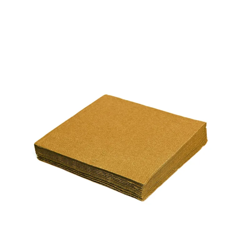 Ubrousky 3-vrstvé 33 x 33 cm zlaté [20 ks] (70790 - 5B)