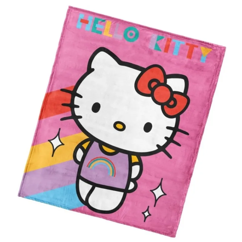 Detská deka Hello Kitty Rainbow 130x160 cm