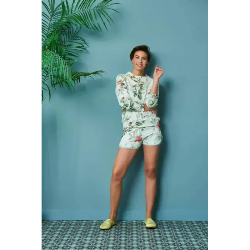 Pip Studio Bali dámské kraťasy Floris, bílé