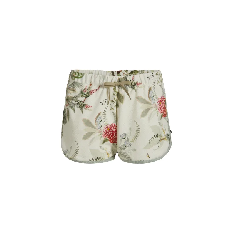 Pip Studio Bali dámské kraťasy Floris, bílé