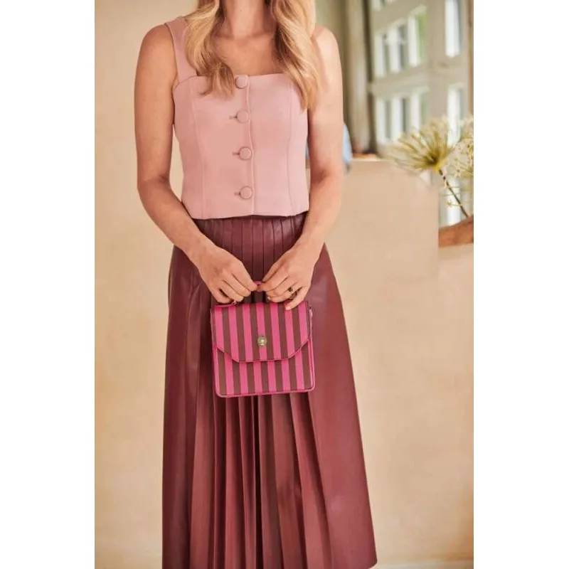 Pip Studio Frances Stripe Cross Body kabelka, růžová