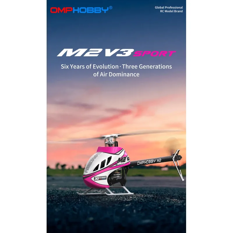 OMP 3D vrtulník M2 V3 Sport Heli-BNF Zelená