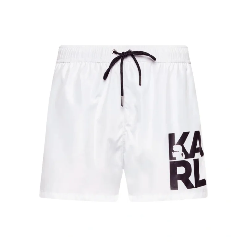 Karl Lagerfeld KL21MBS02 pánske šortky biele