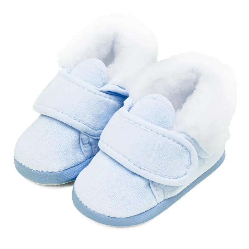 Dojčenské zimné capačky New Baby modré 3-6 m