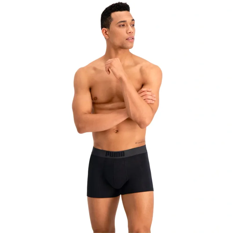 Puma Placed Logo 906519 03 Boxer 2 Pack Black