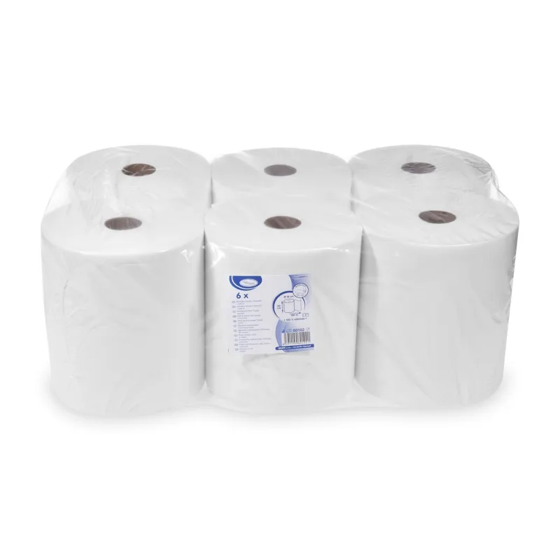 Ručníky tissue rolované 2-vrstvé 20 cm x 150 m bílé [6 ks] (60102)