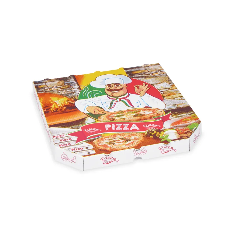 Krabice na pizzu z vlnité lepenky 30 x 30 x 3 cm [100 ks] (72030)