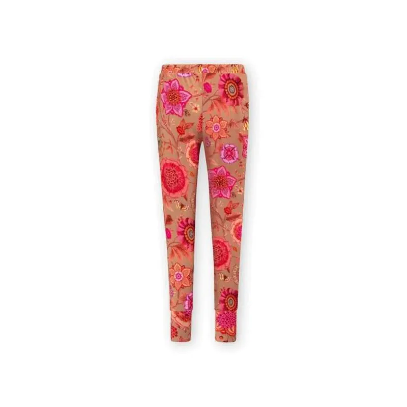 Pip Studio Bobien dlouhé kalhoty Viva las Flores, růžové