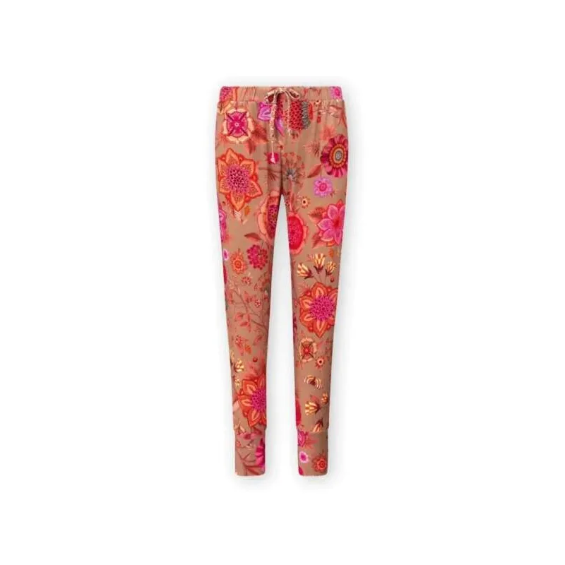 Pip Studio Bobien dlouhé kalhoty Viva las Flores, růžové