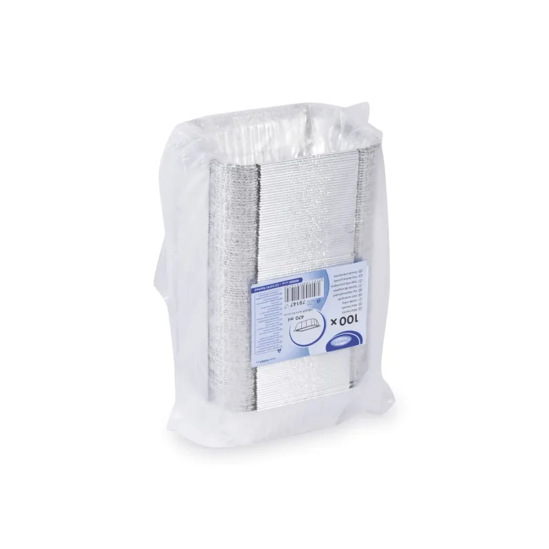 Miska hranatá ALU (470 ml) 14,5 x 12 x 4,1 cm [100 ks] (79147)